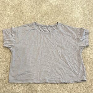 Lululemon Athletica Purple Boxy Crop T-Shirt